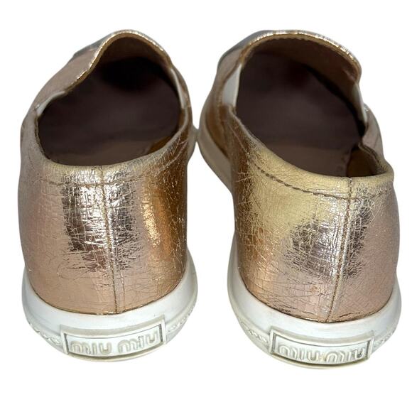 Miu miu metallic silver pink and gold slip on sneaker - Picture 6 of 8